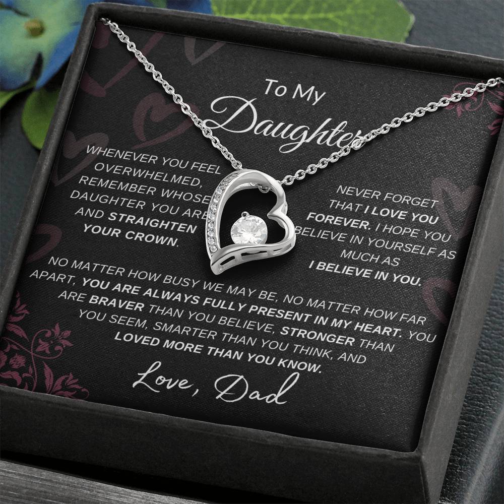 Forever Love Necklace for Daughter | Unique Gift for Daughter from Dad, Gift for Daughter, Gift from Dad
