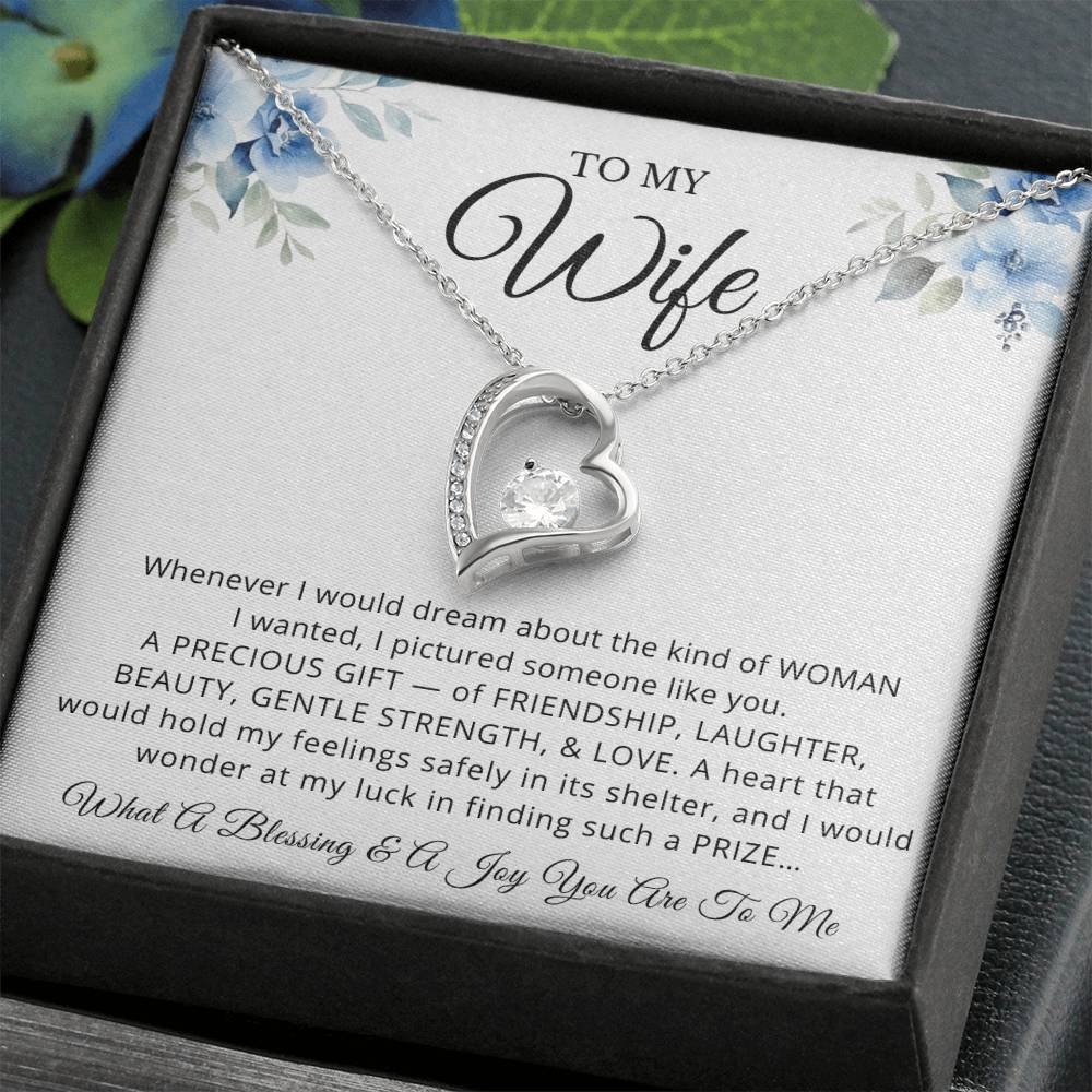 To My Wife Forever Love Necklace | Unique Gift for Wife from Husband, Perfect Gift for Wife