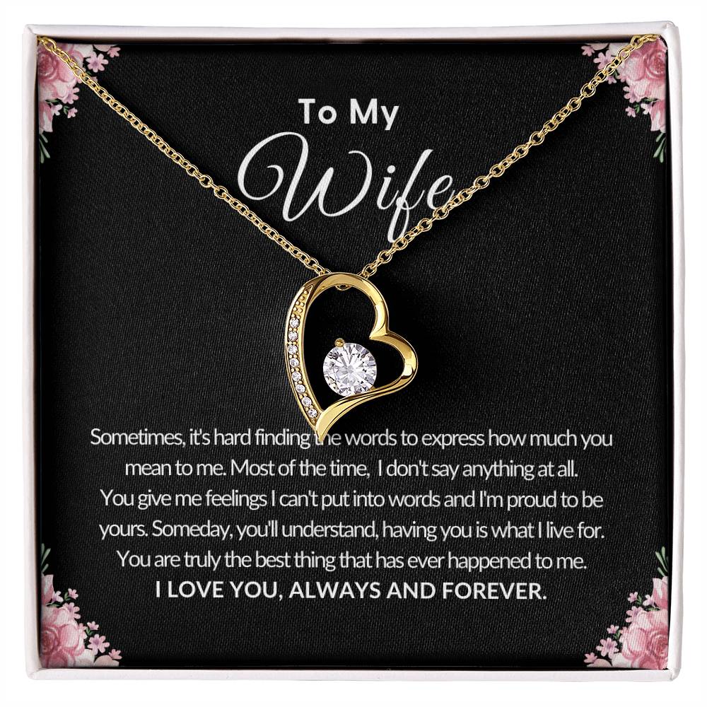 To My Wife Forever Love Necklace | Romantic Gift for Wife from Husband, Good Gift for Wife