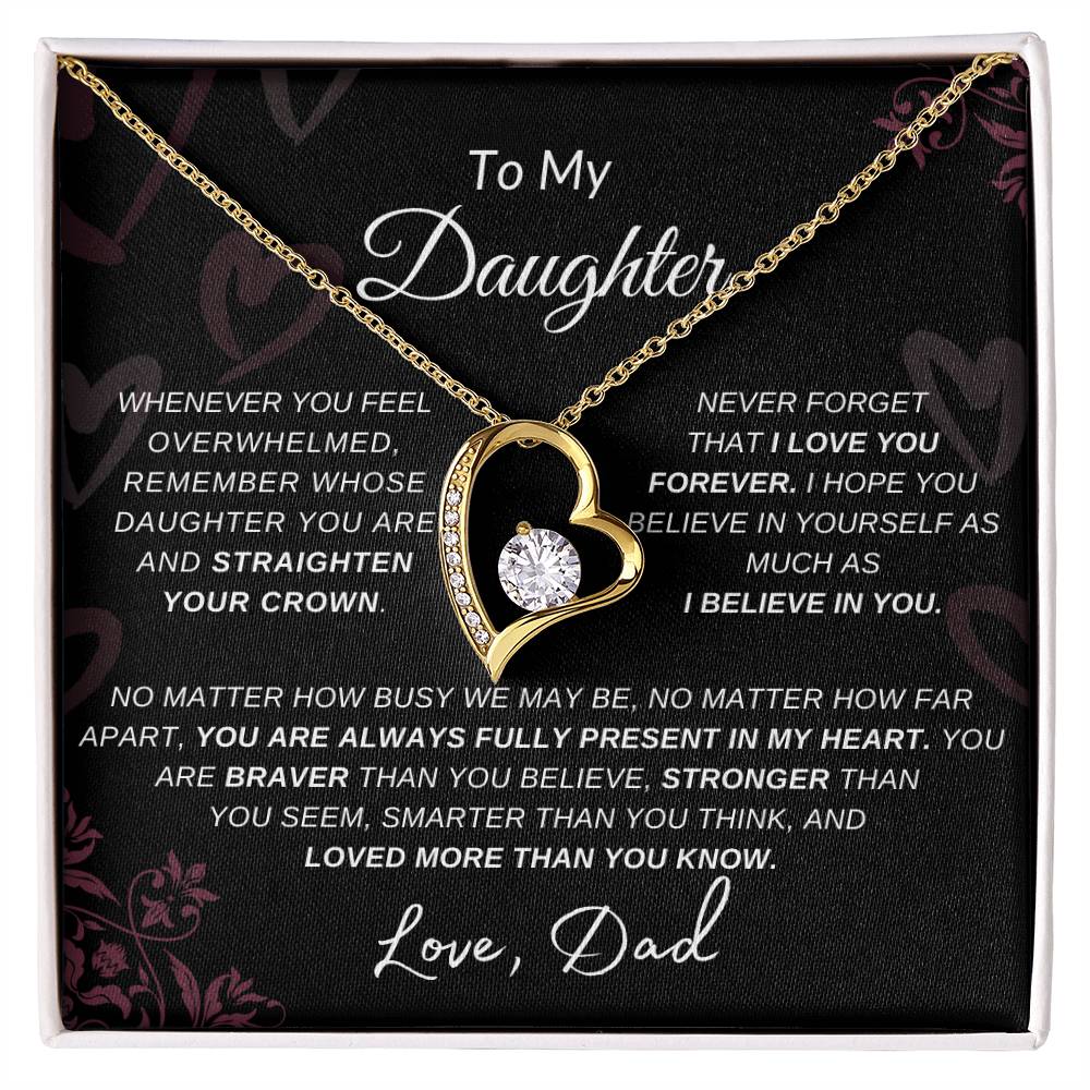 Forever Love Necklace for Daughter | Unique Gift for Daughter from Dad, Gift for Daughter, Gift from Dad