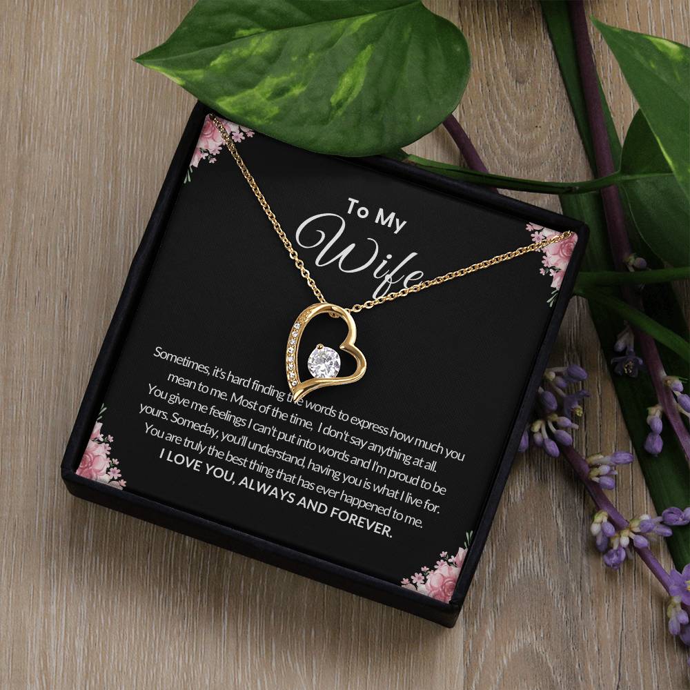 To My Wife Forever Love Necklace | Romantic Gift for Wife from Husband, Good Gift for Wife