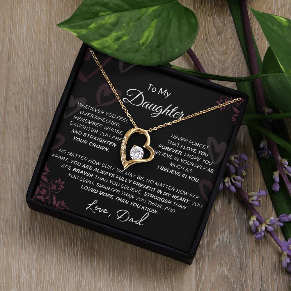 Forever Love Necklace for Daughter | Unique Gift for Daughter from Dad, Gift for Daughter, Gift from Dad