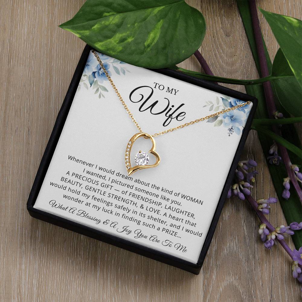 To My Wife Forever Love Necklace | Unique Gift for Wife from Husband, Perfect Gift for Wife