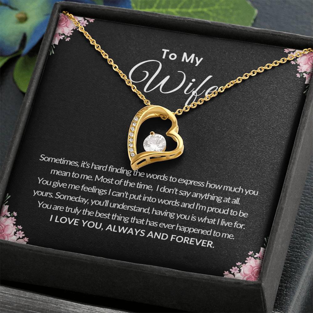 To My Wife Forever Love Necklace | Romantic Gift for Wife from Husband, Good Gift for Wife