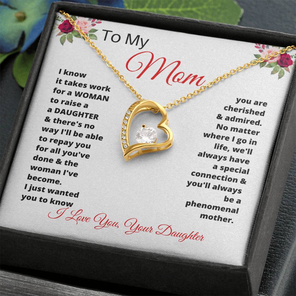 Unique Gifts for Mom | To My Mom Gift from Daughter Forever Love Necklace