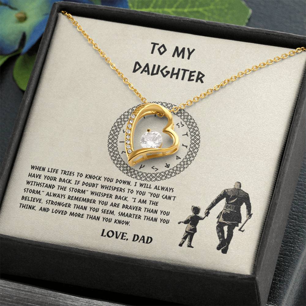 To My Daughter from Dad Necklace | Special Gift for Daughter From Dad, Forever Love Necklace