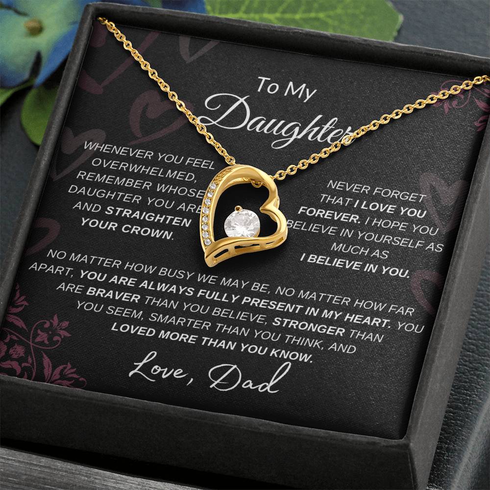 Forever Love Necklace for Daughter | Unique Gift for Daughter from Dad, Gift for Daughter, Gift from Dad