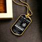 To My Son Personalized Dog Tag Chain | Unique Gift for Son from Dad, Military Dog Tag Necklace