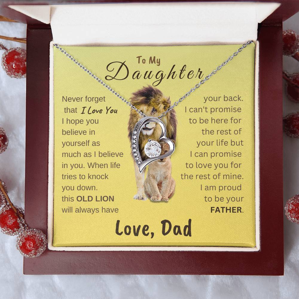 To My Daughter Forever Love Necklace | Gift for Daughter from Dad