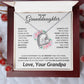 To My Granddaughter, Love Grandpa | Gift for Granddaughter from Grandpa, Unique Gift for Granddaughter, Eternal Heart Necklace