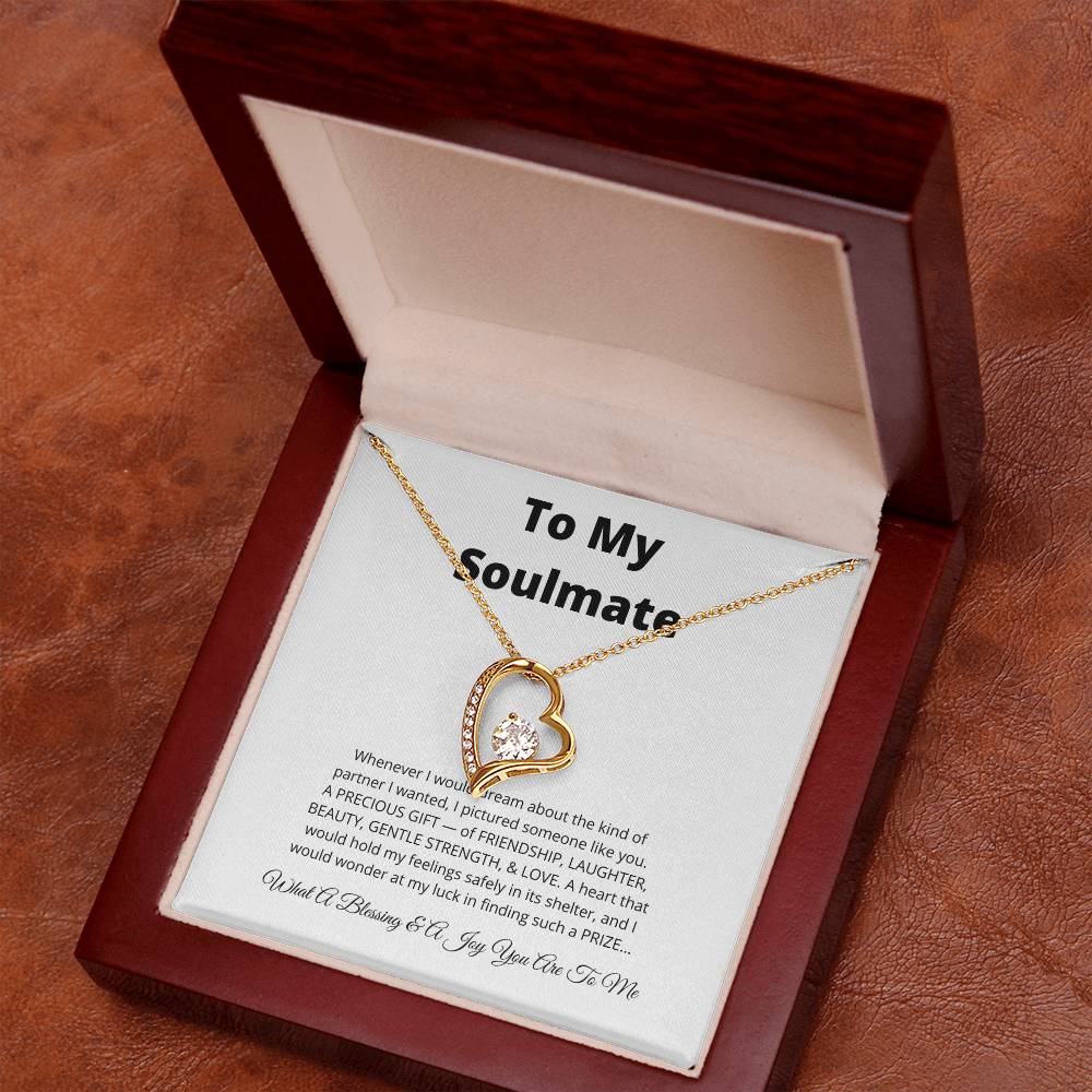 To My Soulmate Forever Love Necklace | Special Gift for Soulmate with Message Card