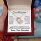 To My Granddaughter, Love Grandpa | Gift for Granddaughter from Grandpa, Unique Gift for Granddaughter, Eternal Heart Necklace
