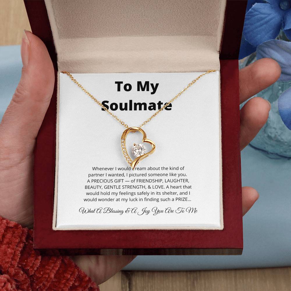 To My Soulmate Forever Love Necklace | Special Gift for Soulmate with Message Card