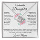 To My Beautiful Daughter Necklace from Mom | Special Gift for Daughter from Mom, Love Knot Necklace