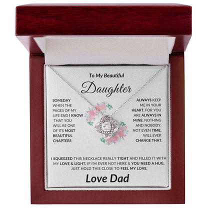 To My Beautiful Daughter Necklace From Dad | Unique Gift for Daughter from Dad, Useful Gifts for Grown Up Daughters