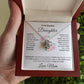 To My Beautiful Daughter Necklace from Mom | Special Gift for Daughter from Mom, Love Knot Necklace