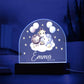 Cute Baby Animals Personalized Nightlight | Custom Name and Birth Date Baby Night Lamp,  Nursery LED Lamp, Playroom Decor