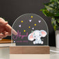 Cute Baby Elephant Custom Name Nightlight | Playroom Nightlight, Nursery Decor, Personalized Baby Gift