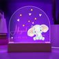 Cute Baby Elephant Custom Name Nightlight | Playroom Nightlight, Nursery Decor, Personalized Baby Gift