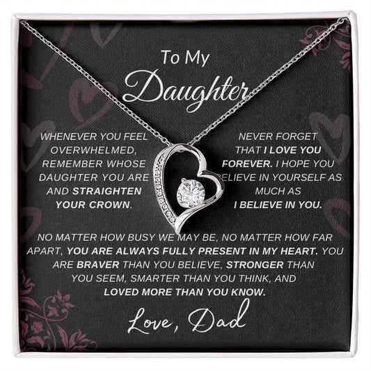 Forever Love Necklace for Daughter | Unique Gift for Daughter from Dad, Gift for Daughter, Gift from Dad