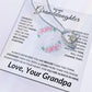 To My Granddaughter, Love Grandpa | Gift for Granddaughter from Grandpa, Unique Gift for Granddaughter, Eternal Heart Necklace