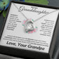 To My Granddaughter, Love Grandpa | Gift for Granddaughter from Grandpa, Unique Gift for Granddaughter, Eternal Heart Necklace