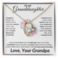 To My Granddaughter, Love Grandpa | Gift for Granddaughter from Grandpa, Unique Gift for Granddaughter, Eternal Heart Necklace