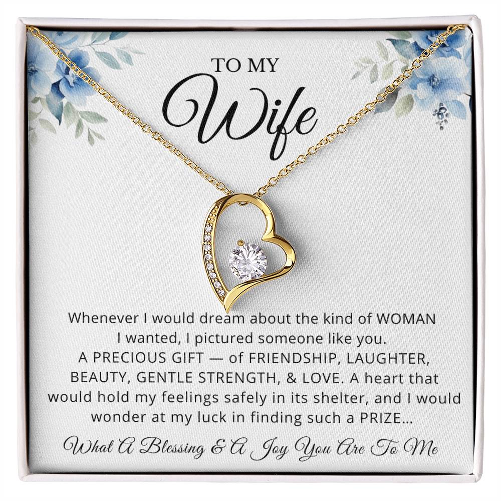 To My Wife Forever Love Necklace | Unique Gift for Wife from Husband, Perfect Gift for Wife
