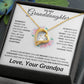 To My Granddaughter, Love Grandpa | Gift for Granddaughter from Grandpa, Unique Gift for Granddaughter, Eternal Heart Necklace